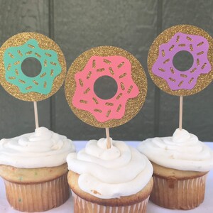 Donut cupcake toppers