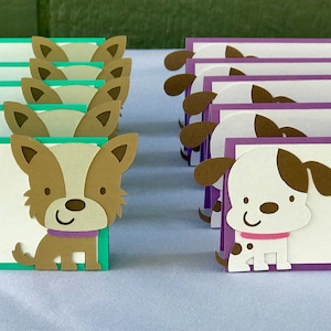 Puppy food tents/placecards