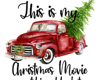Christmas Movie Watching Blanket SVG: JPG, PNG Files (Digital Download)