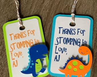 Dino favor tags