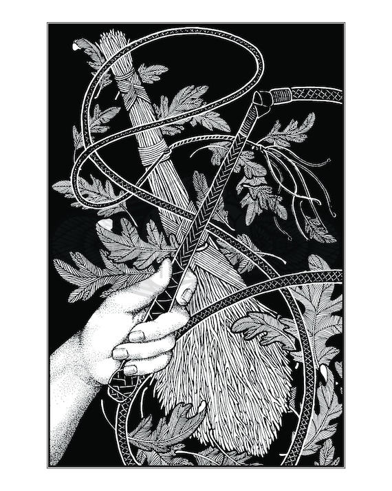 Whip Art Print Enchanted Wood Lenormand Oracle Original | Etsy