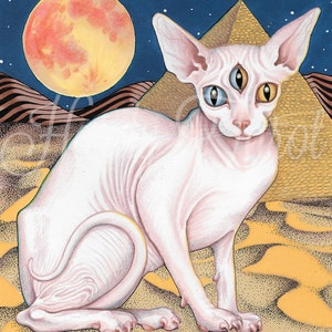 Sphinx Cat Print Psychedelic Art Metaphysical Art Hairless Etsy New Zealand Sphinx Cat Print Psychedelic Art Metaphysical Art Hairless Etsy New Zealand