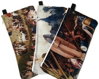 Garden of Earthly Delights Pencil Cases - Zip-up Pencil Case, Bosch Clutch, Art History, Small Gift, Stocking-Stuffer