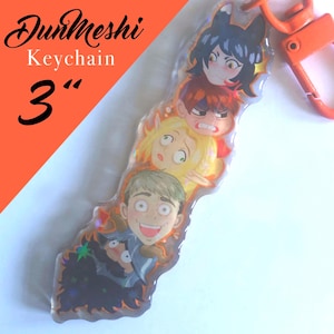 Delicious in Dungeon/DunMeshi Star Holographic Double Sided 3” Epoxy Keychain Charm DISCOUNTED
