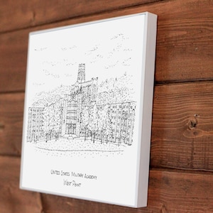 United States Military Academy - West Point - The Plain - Stipple Art