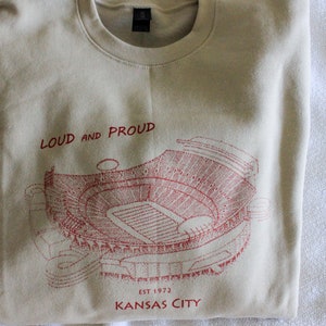 Arrowhead Stadium - Kansas City Chiefs - Stipple Drawing Sweatshirt- Kansas City Chiefs Sweatshirt - Arrowhead Shirt