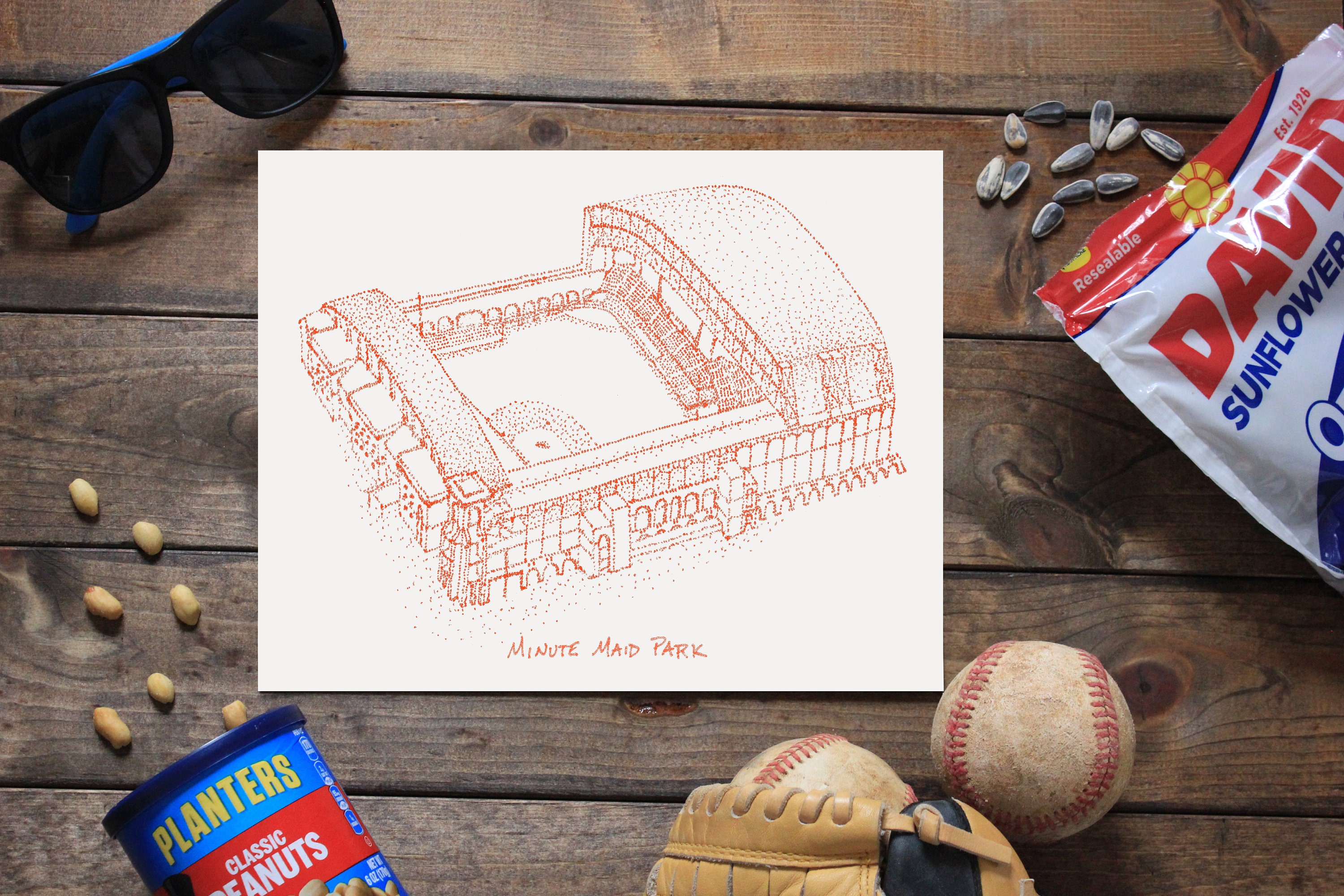  ArtsyCanvas Minute Maid Park - Baseball Field - 44x15