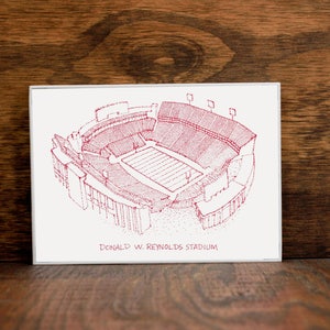 Donald W Reynolds Stadium - Arkansas  - Stipple Drawing - Football Art - Arkansas Art - Arkansas Print