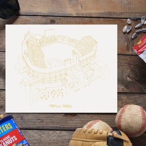 Petco Park - San Diego Padres - Stipple Art Print - Baseball Art - San Diego Padres Art - San Diego Padres Print -Stipple Print