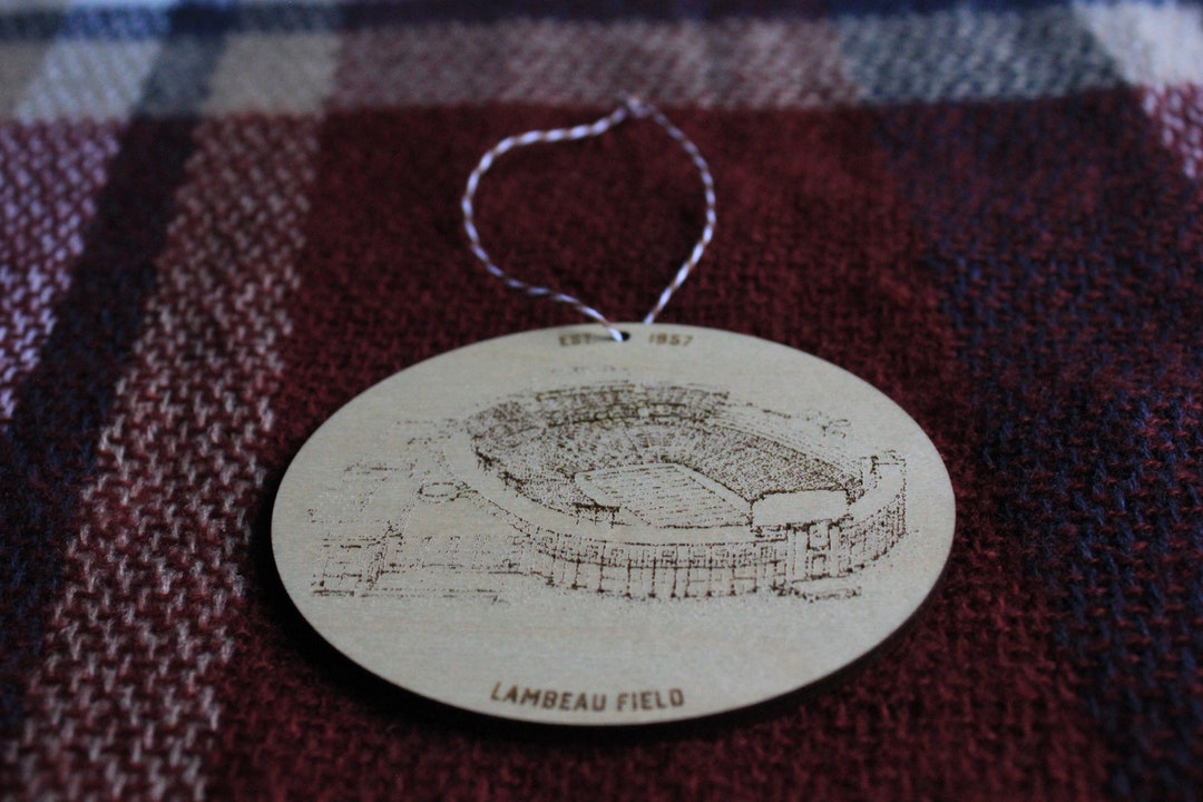 Lambeau Field Green Bay Stipple Drawing Ornament Green Etsy