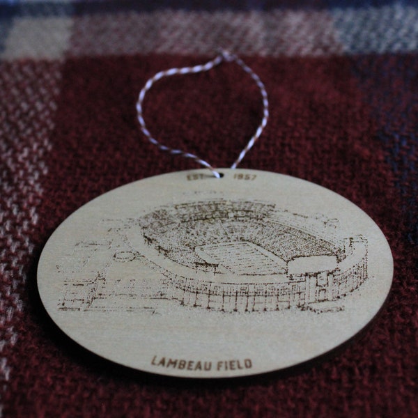 Lambeau Field - Green Bay - Stipple Drawing Ornament - Green Bay Ornament - Lambeau Field Ornament - Christmas