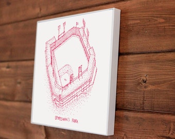 Sportsman Park - St. Louis Cardinals - Stipple Drawing - Baseball Art - St. Louis Cardinals Art - St. Louis Cardinals Print