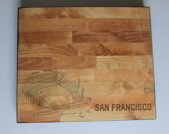 AT&T Park - San Francisco Giants - San Francisco Giants Butcher Block Cutting Board - ATT Park Butcher Block Cutting Board