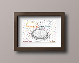 Poster LIX BIG GAME - Dessin au pointillé - Art du football