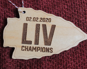 LIV Champions - Kansas City - Stipple Drawing Ornament - Kansas City Ornament - Arrowhead - Christmas