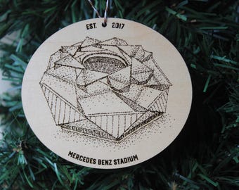 Stade Mercedes Benz - Atlanta - Décoration dessin pointillé - Décoration Falcons - Noël