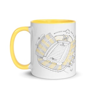 Faurot Field with Color Inside - Columbia Missouri - Stipple Art - Mug - Mug football universitaire - Mug - Mug à café