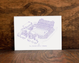 Bill Snyder Family Stadium - Kansas State Wildcats - K State - Football Art - Kansas State Wildcats Art - Kansas State Wildcats Print