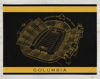 Faurot Field Throw Blanket - Missouri Football - Tigers