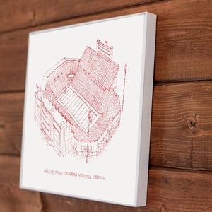 Gaylord Family Memorial Stadium Stipple Art - Norman Oklahoma