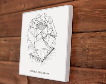 Mercedes Benz Stadium - Atlanta - Stipple Drawing - Football Art - Atlanta Art - Atlanta Print