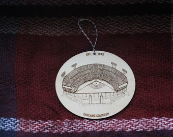 Oakland Coliseum - Athlétisme - Dessin au pointillé - Art de baseball - Comme décoration - Noël
