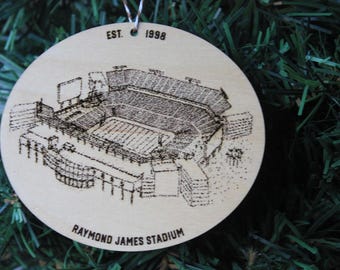 Raymond James Stadium - Tampa Bay - Décoration dessin pointillé - Décoration Buccaneers - Noël