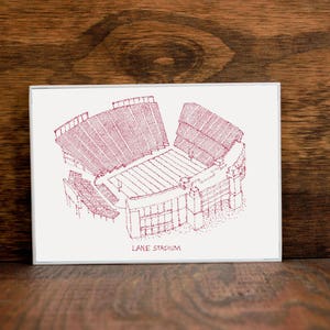 Lane Stadium - Virginia Tech Hokies - Stipple Art Print - Football Art - Virginia Tech Hokies Art - Virginia Tech Hokies Print