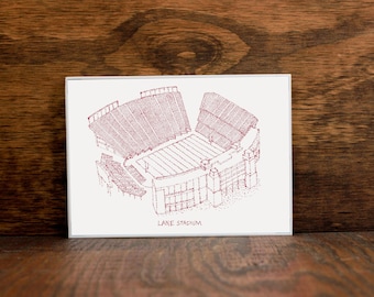 Lane Stadium - Virginia Tech Hokies - Stipple Art Print - Football Art - Virginia Tech Hokies Art - Virginia Tech Hokies Print