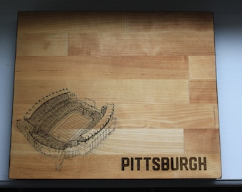 Heinz Field - Pittsburgh - Pittsburgh Butcher Block Cutting Board - Heinz Field Butcher Block Cutting Board