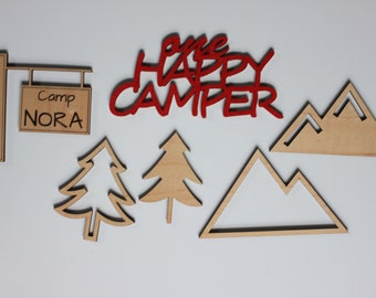 One Happy Camper Birthday Cake Decorations