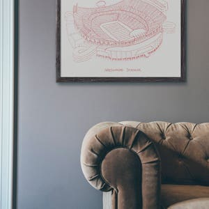 Arrowhead Stadium Kansas City Stipple Drawing Football Art Kansas City Art Kansas City Print image 5