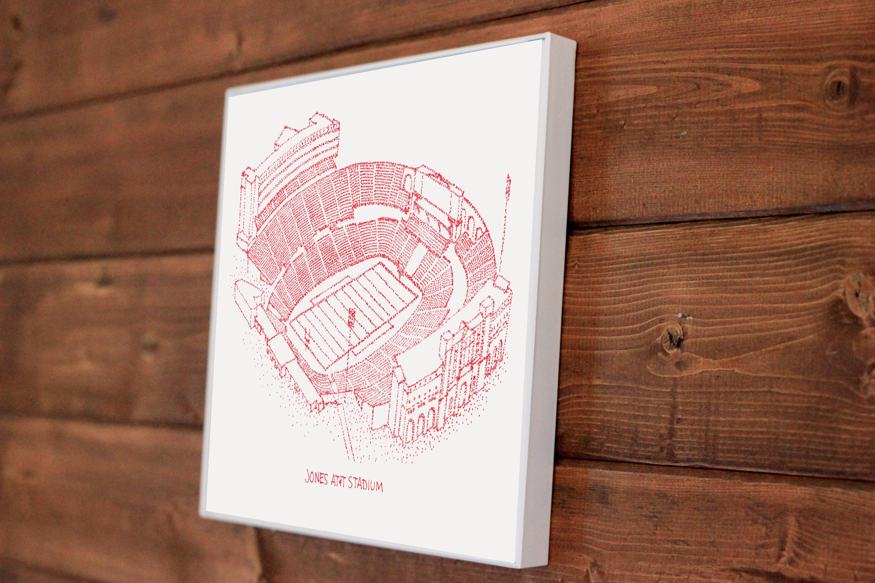 Jones AT&T Stadium Stipple Art - Lubbock Texas