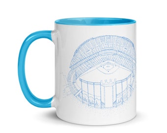 Kauffman Stadium - Kansas City Royals - Kansas City Royals Mug with Color Inside - Stipple Art Mug - Baseball Mug - Coffee Mug