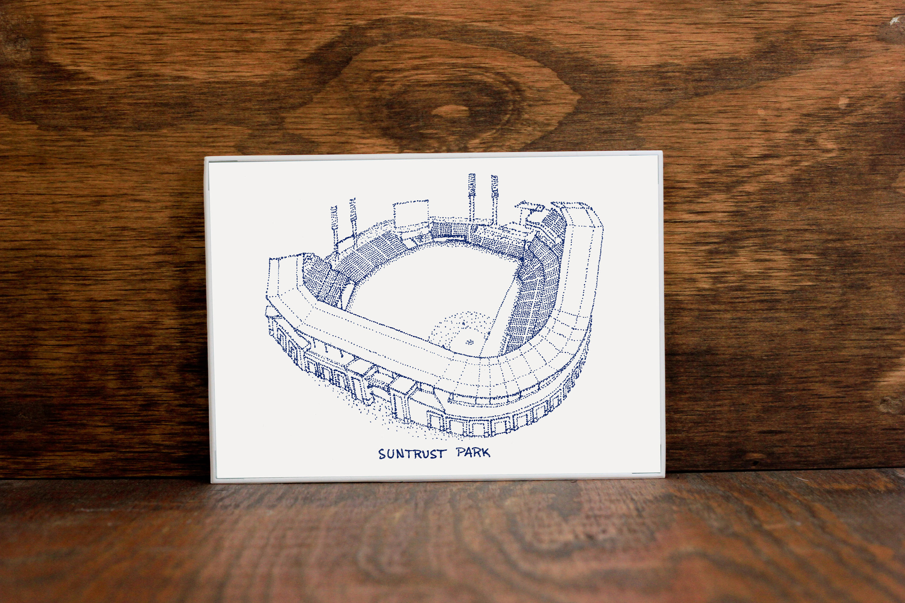 Truist Park – Atlanta Braves – Stipple Art Print – Stipple Drawing – Baseball Art – Atlanta Braves Art – Atlanta Braves Print