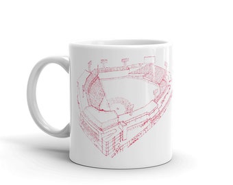 Fenway Park - Red Sox de Boston - Stipple Art - Mug - Tasse de baseball - Boston Red Sox Mug - Tasse de café