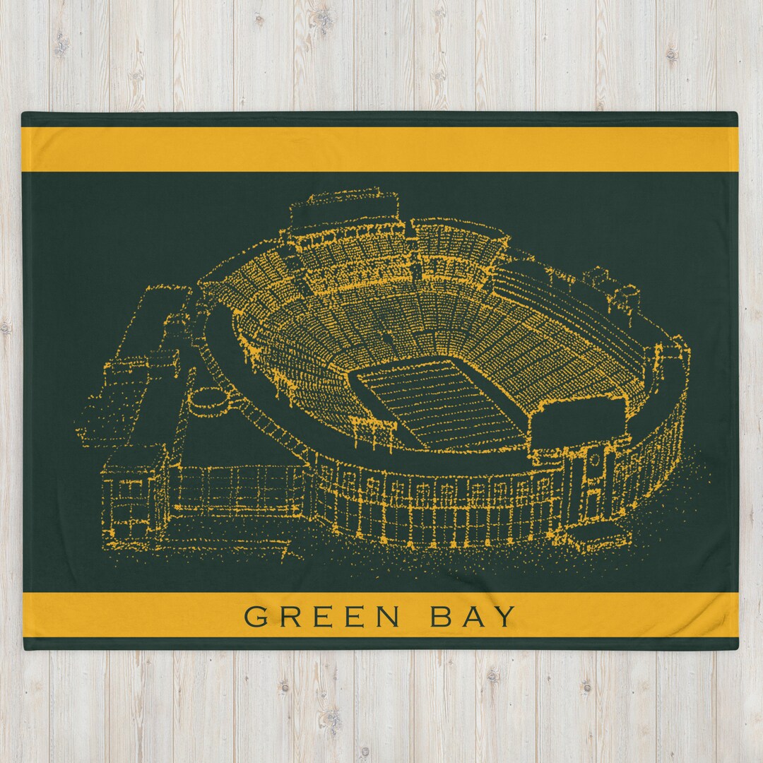 Lambeau Field Green Bay Throw Blanket Etsy