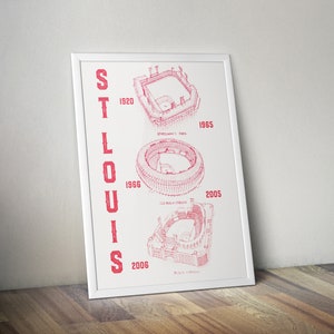 St Louis Cardinals Stadium 3 in 1 Print - St. Louis Cardinals - Stipple Drawing - Baseball Art - St. Louis Cardinals Art - Busch Stadium