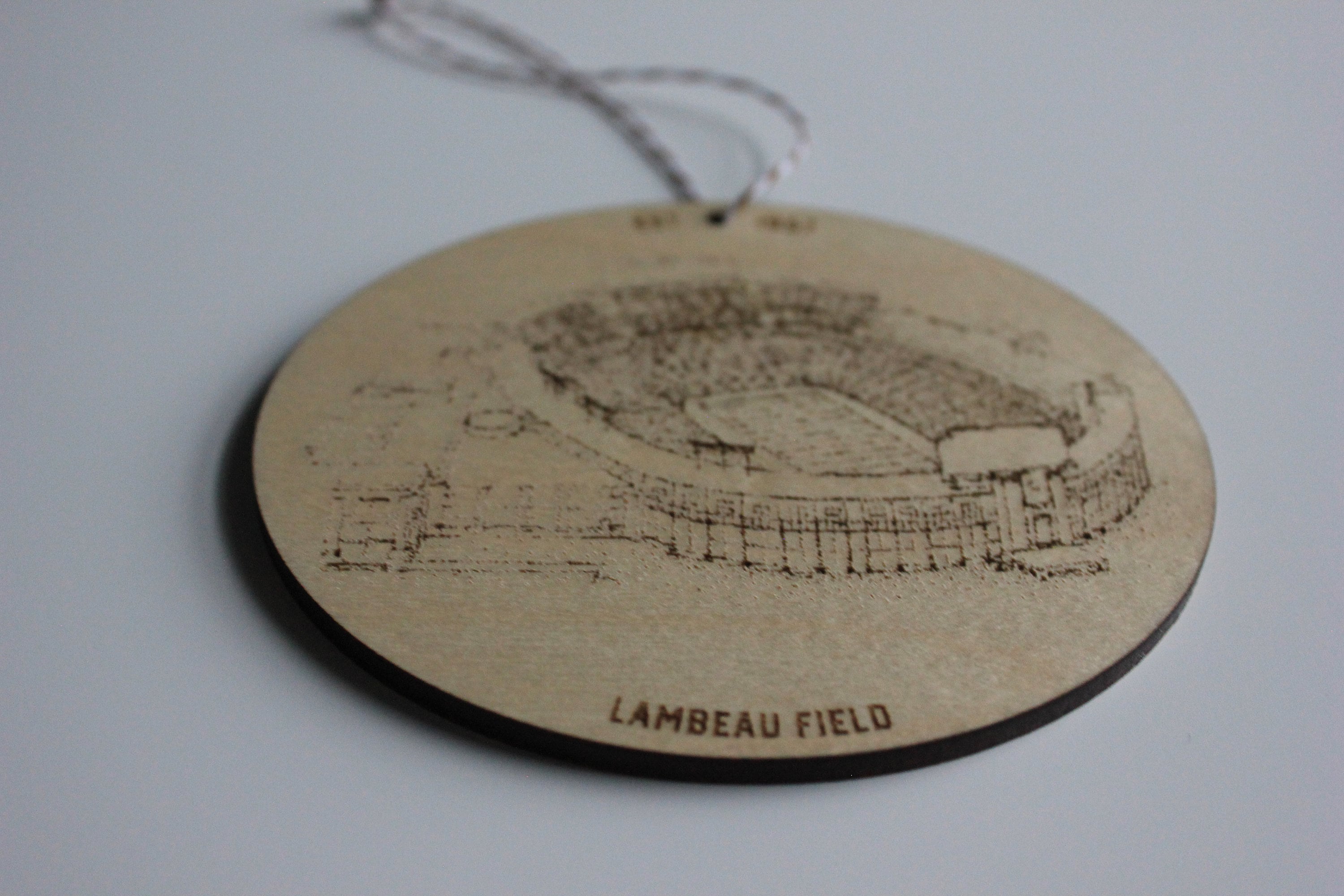 Lambeau Field Green Bay Stipple Drawing Ornament Green Etsy