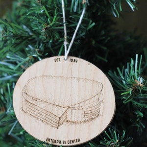 Enterprise Center - St Louis Blues - Stipple Drawing Ornament - St Louis Blues Ornament - Enterprise Center Ornament - Christmas