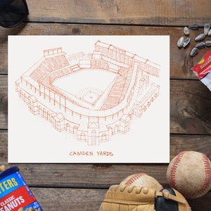 Camden Yards - Baltimore Orioles - Stipple Drawing - Baseball Art - Baltimore Orioles Art - Baltimore Orioles Print