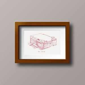 Bell Centre - Montreal Canadiens - Stipple Art Print - Stipple Drawing - Hockey Art - Montreal Canadiens Art - Arena Art
