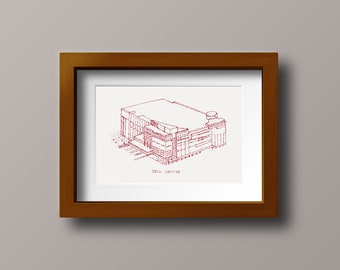 Bell Centre - Montreal Canadiens - Stipple Art Print - Stipple Drawing - Hockey Art - Montreal Canadiens Art - Arena Art