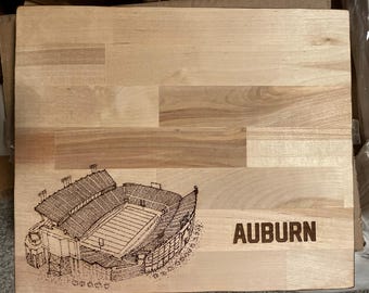 Coupe de bloc de boucher du stade Jordan-Hare - Auburn Alabama