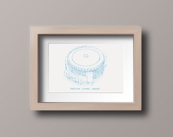 Madison Square Garden - New York Knicks - Stipple Art Print - Basketball Art - New York Knicks Art - New York Knicks Print