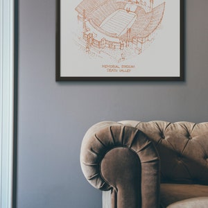 Memorial Stadium - Clemson Tigers - Stipple Art Print - Football Art - Clemson Tigers Art - Tigers Print