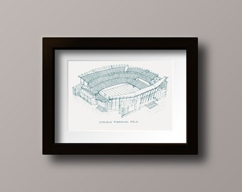 Lincoln Financial Field - Philadelphia - Stipple Drawing - Football Art - Philadelphia Art - Philadelphia Print