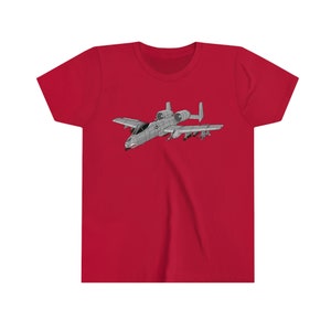 A-10 Shirt | A-10 Youth Short Sleeve Tee | Warthog Youth Aviation Tee | Pilot shirt | A10 Thunderbolt Tshirt | A-10 Warthog Kids Gift