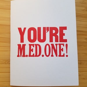 Letterpress Graduation card Way to go Grad!