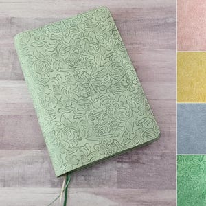 Custom Bible Cover: Handmade Faux Leather Floral Western Fabric Book Cover